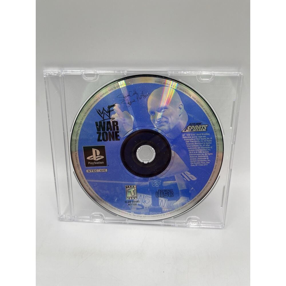 WWF War Zone Warzone (PlayStation PS1) - DISC ONLY BLACK LABEL